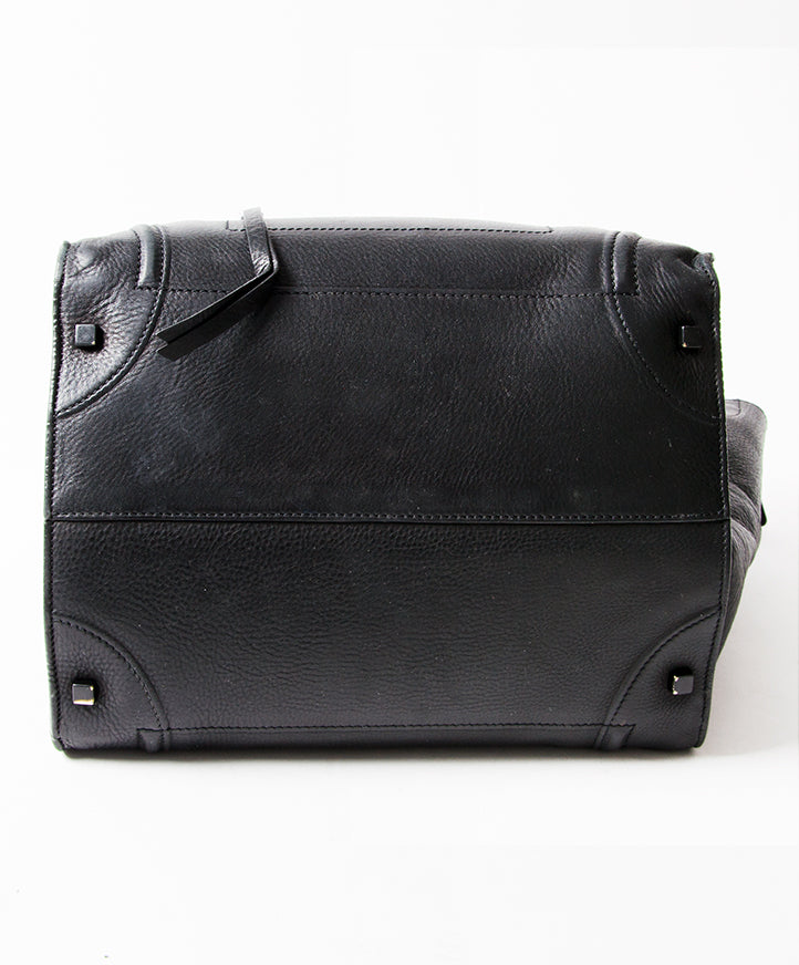 Céline Black Phantom Large Luggage Bag buy safe online second hand designer Céline shoulder bag