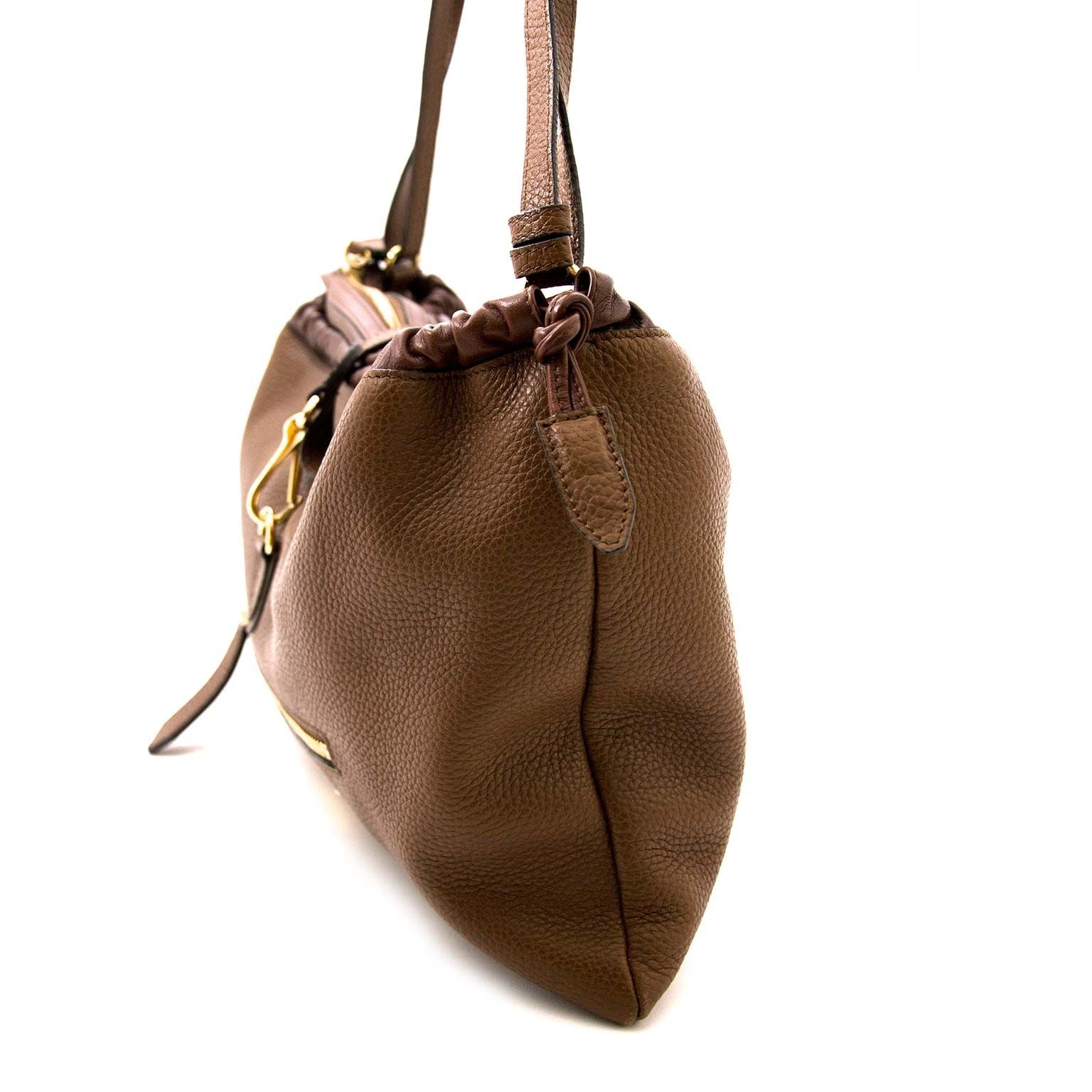 buy Burberry Brown Long Crush Hobo Bag at labellov and pay save online