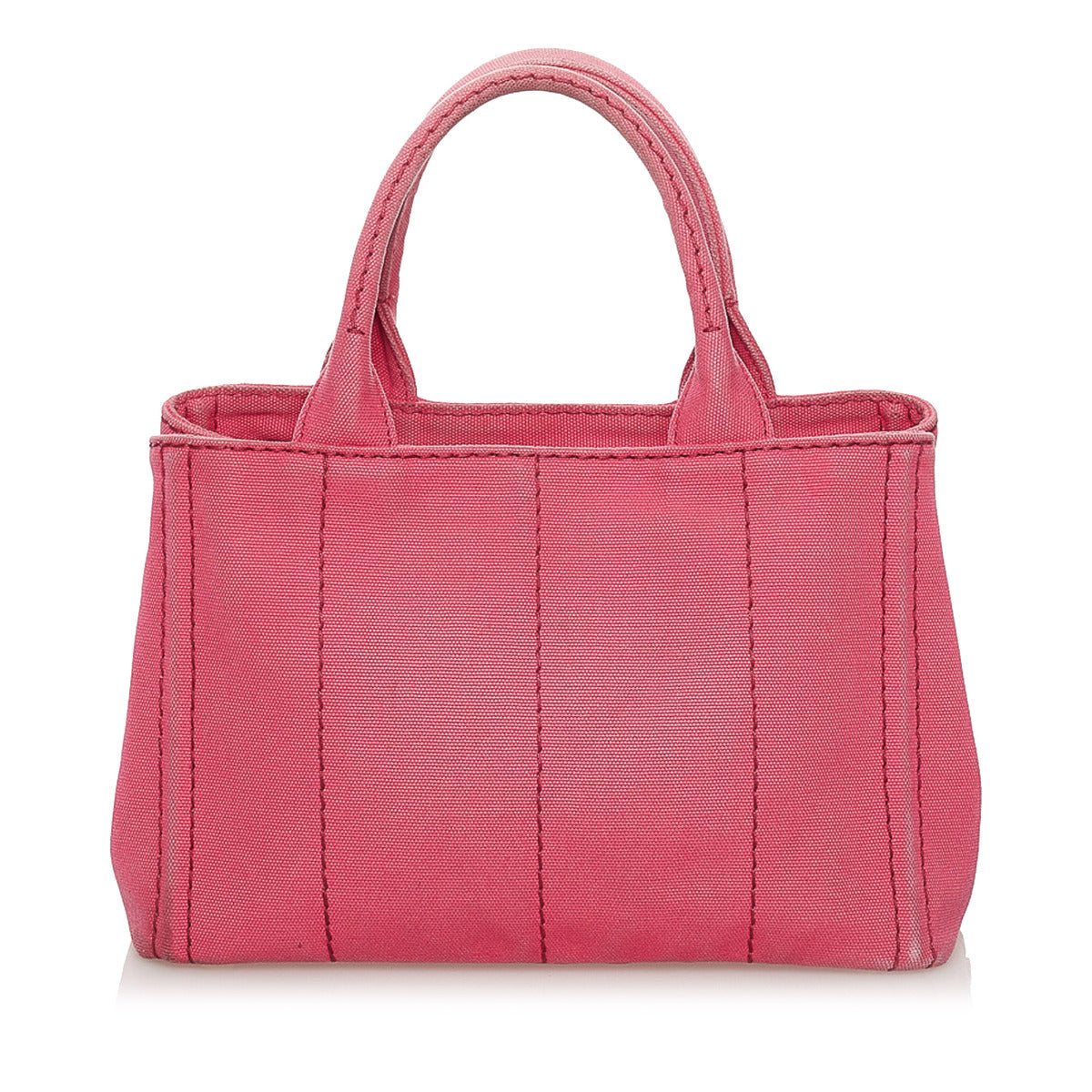 Prada Roze Canvas Kleine Canapa Tote Tas