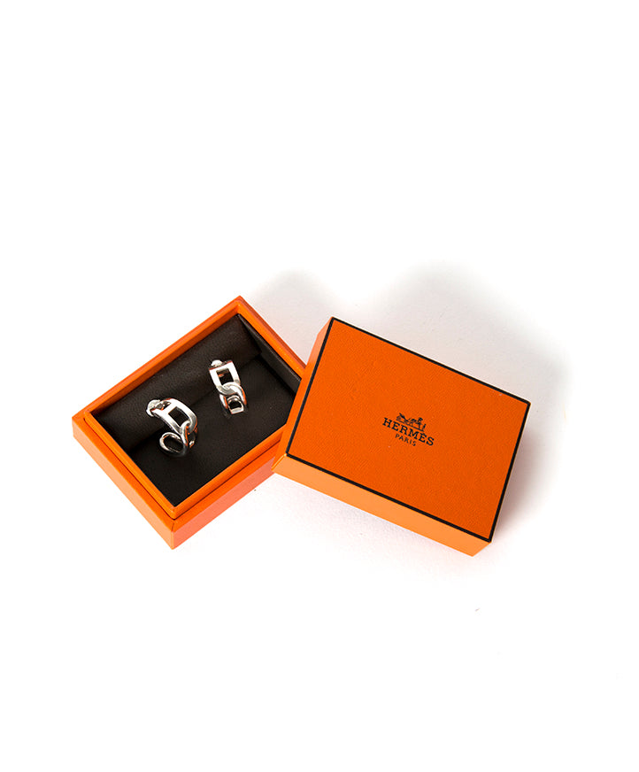 Hermès Sterling Silver Cythere Earrings