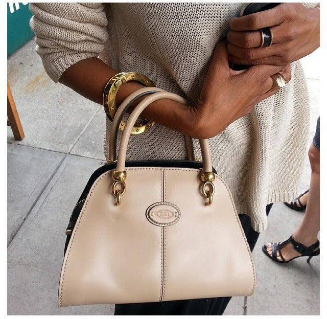Tod's Sella Mini Bowler Bag Pink Leather