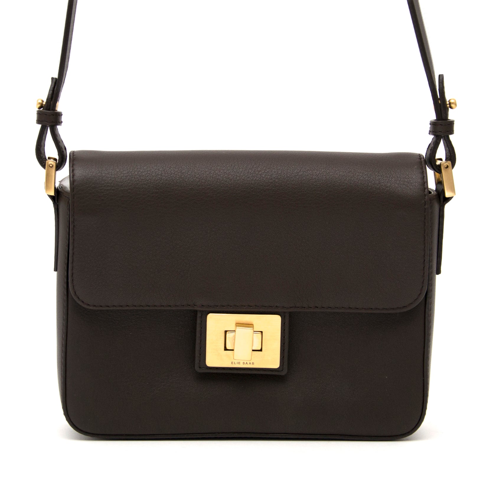 koop veilig online aan de beste prijs Elie Saab Chocolate Shoulder Bag webshop labellov.com