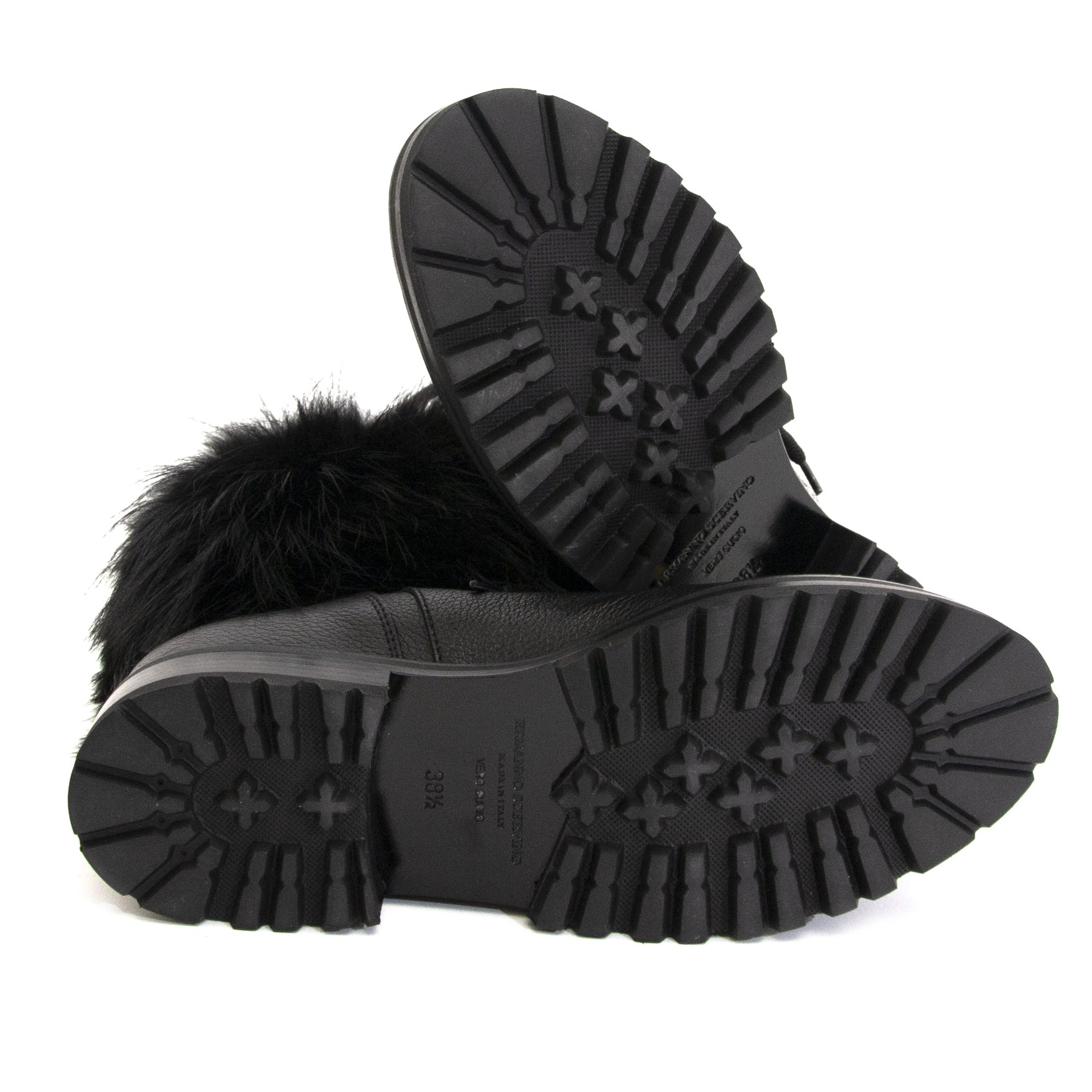 Ermanno Scervino Fur Leather Boots te koop bij Labellov