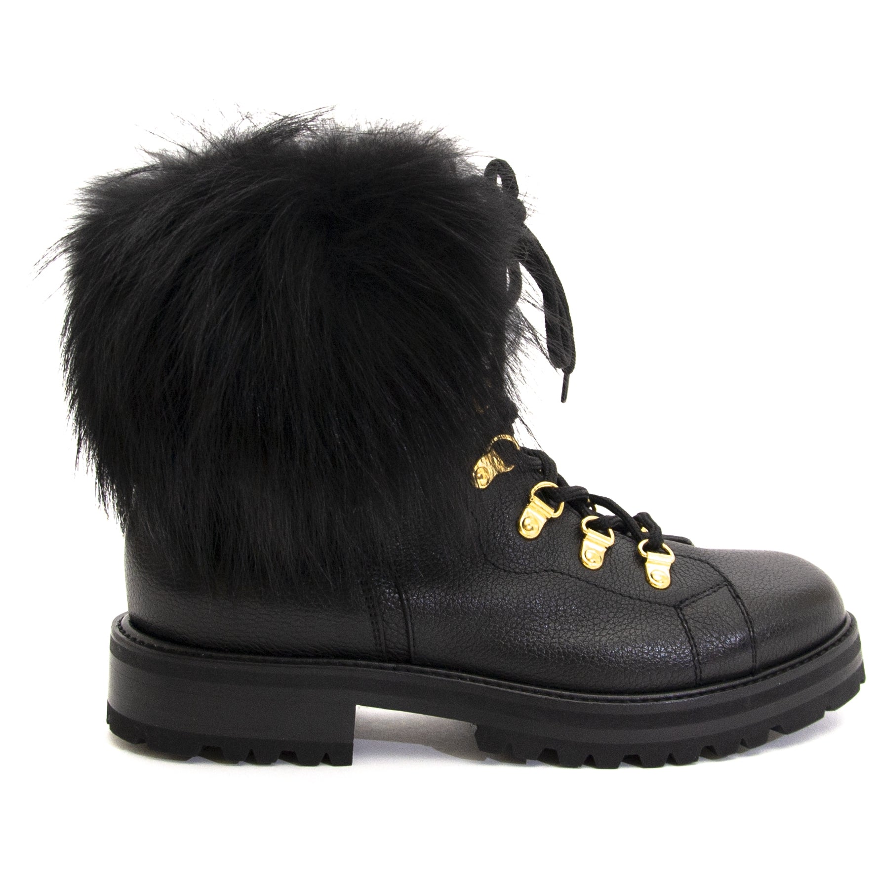 Ermanno Scervino Fur Leather Boots for sale online at Labellov secondhand luxury