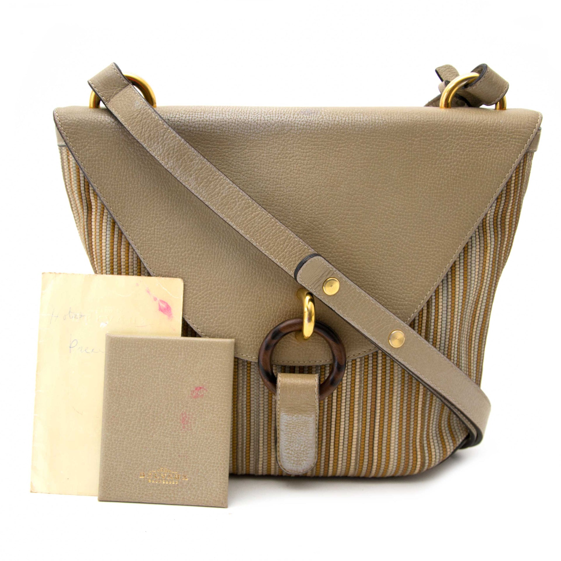 Delvaux Toile de Cuir Shoulder Bag