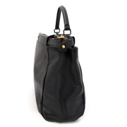Fendi Black Monogram-Lined Peekaboo Bag