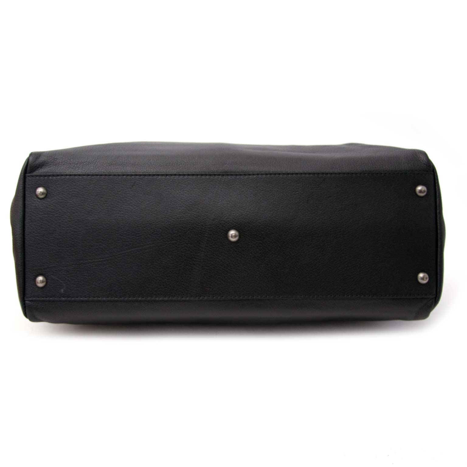 koop online tegen de beste prisj Fendi Black Monogram-Lined Peekaboo Bag