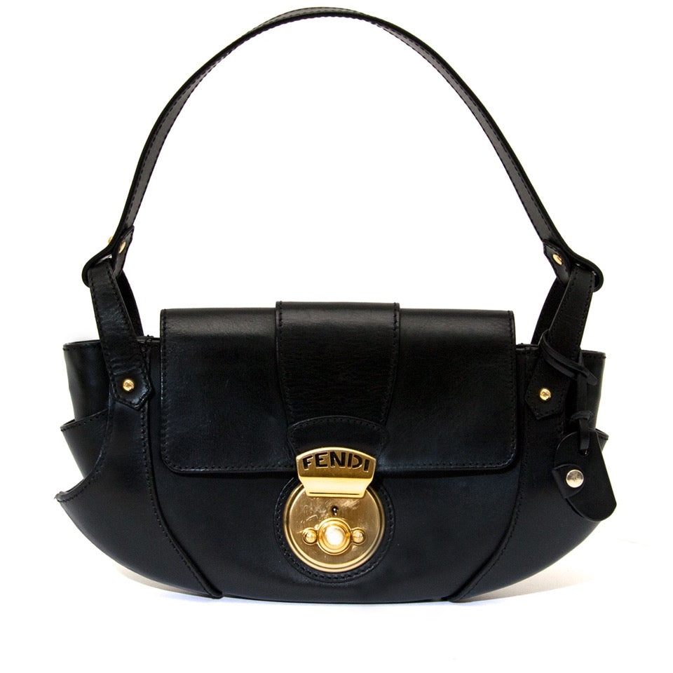 acheter en ligne pour le meilleur prix comme neuf Fendi Black Croissant Bag