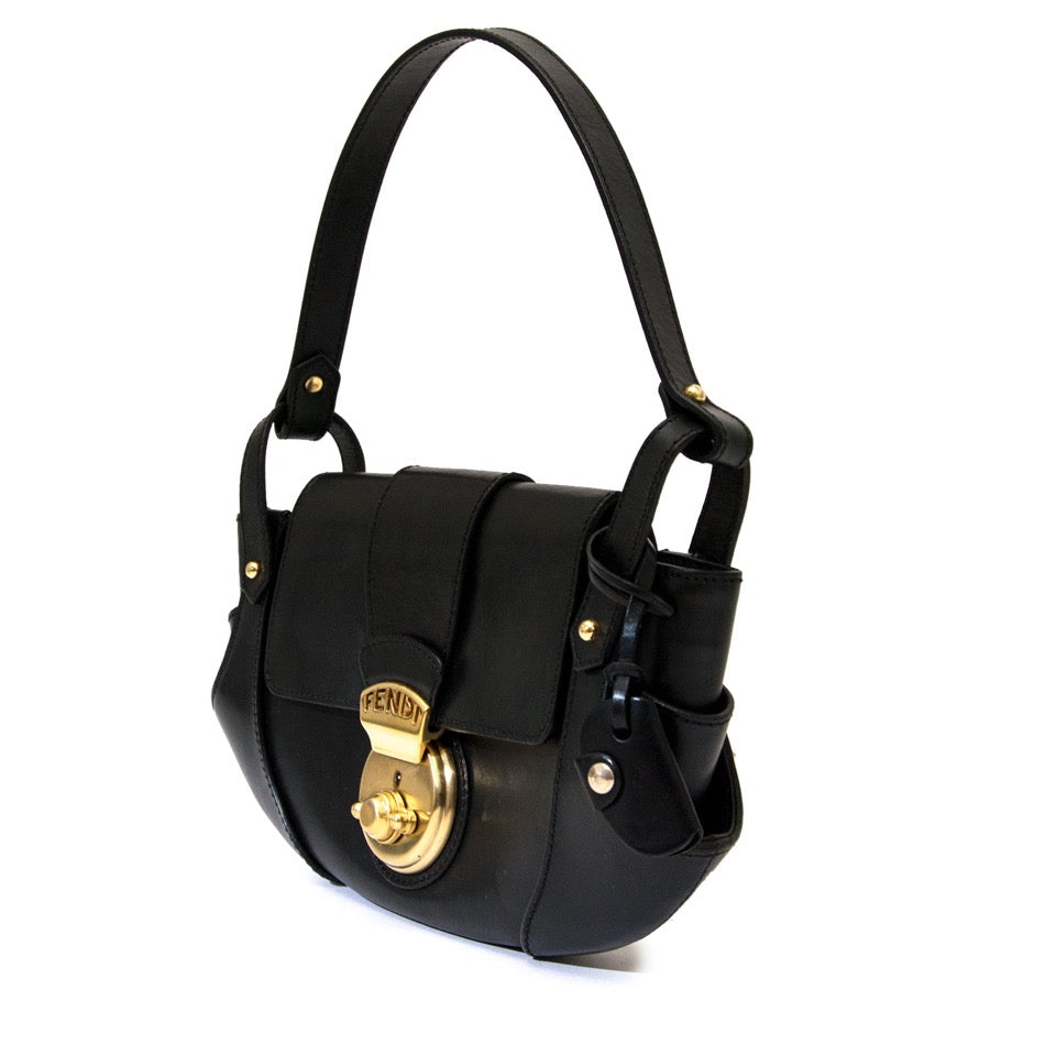 shop safe online Fendi Black Croissant Bag online at the best price