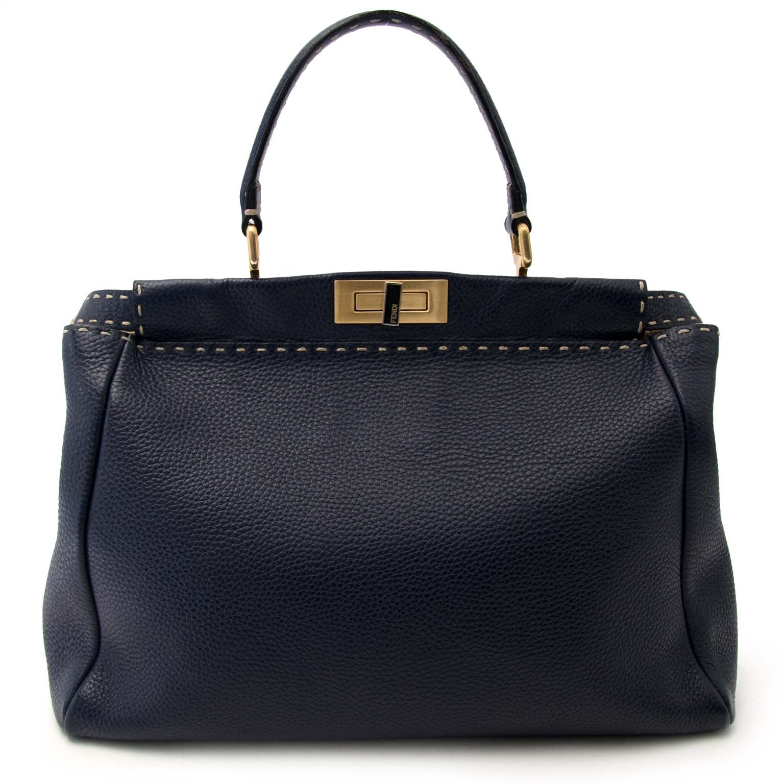 Fendi Dark Blue Peekaboo shop safe online at the best price your secondhand Fendi Dark Blue Peekaboo