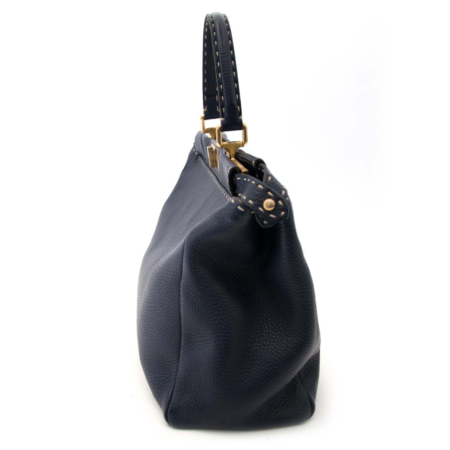 Fendi Dark Blue Peekaboo shop safe online at the best price your secondhand Fendi Dark Blue Peekaboo