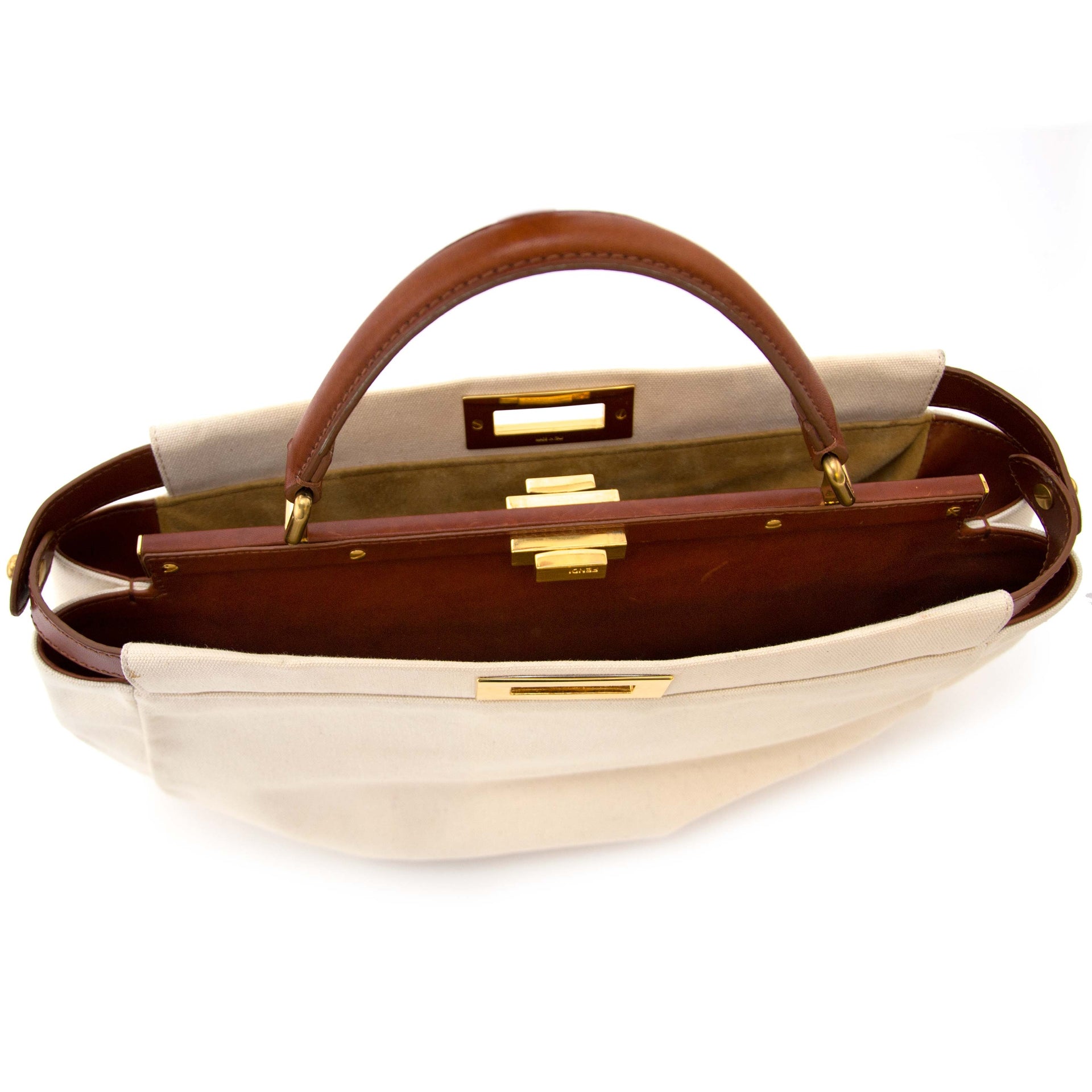 Fendi Peekaboo Canvas Tote
