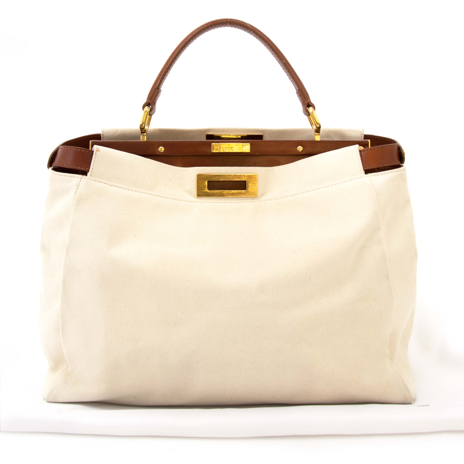 Fendi Peekaboo Canvas Tote for the best price