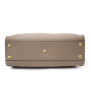 koop online aan de beste prijs Fendi Peekaboo Dove Grey Leather Handbag