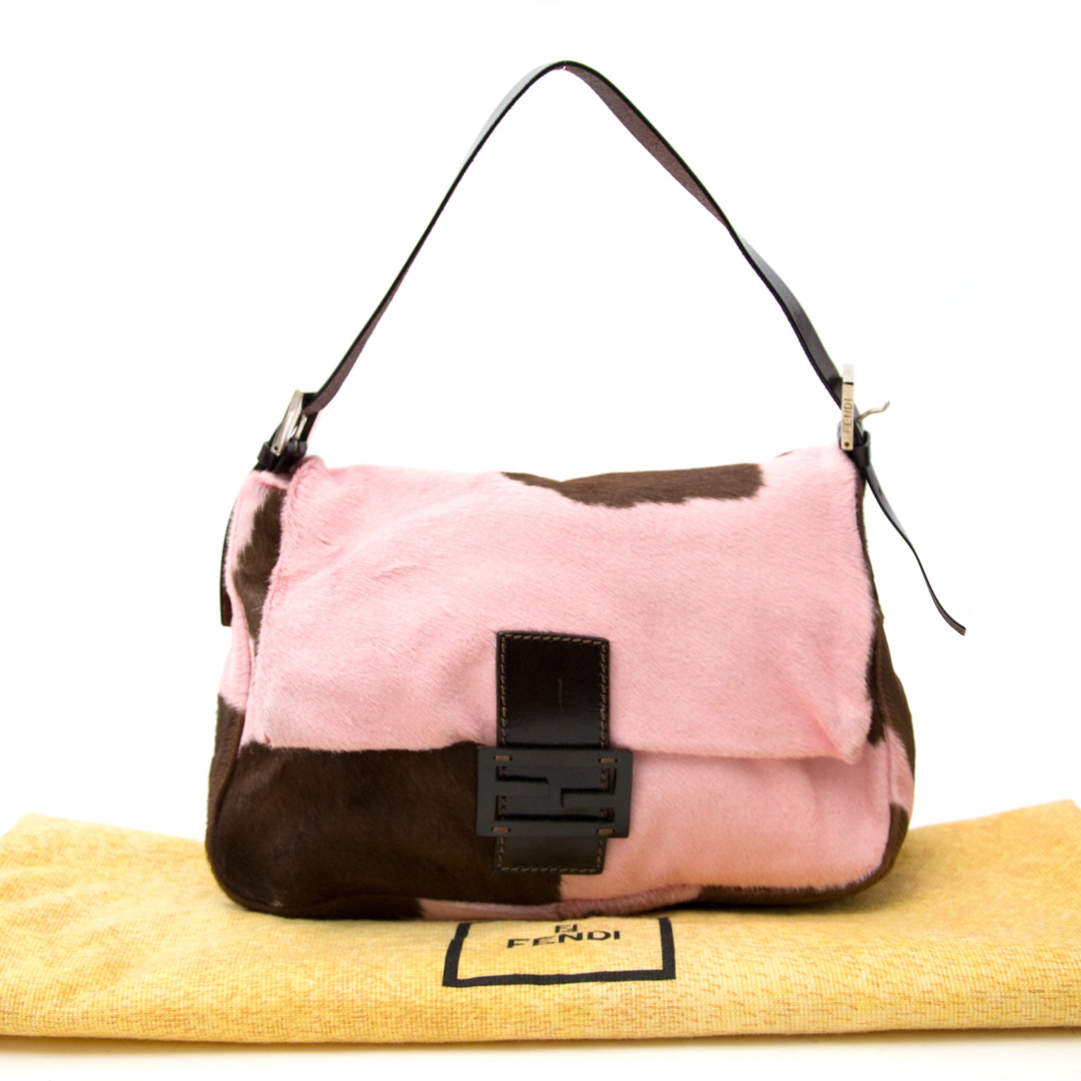 acheter en ligne pour le meilleur prix sac a main Fendi Medium Pony Hair Baguette