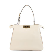 shop 100% authentic second hand Fendi White Camelia Leather Soft Medium Peekaboo Bag on Labellov.com