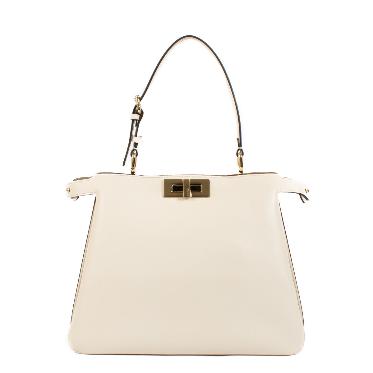 shop 100% authentic second hand Fendi White Camelia Leather Soft Medium Peekaboo Bag on Labellov.com