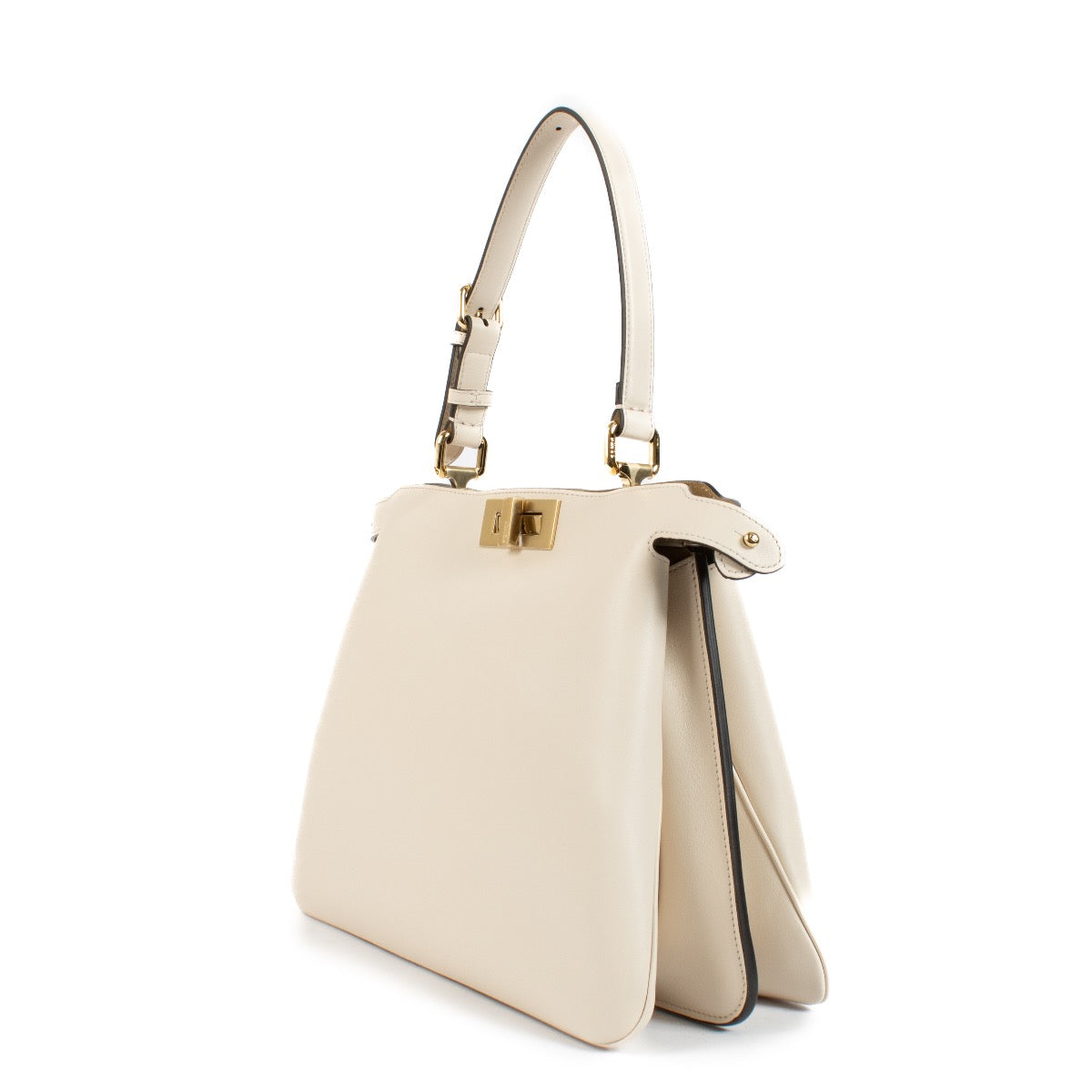 shop 100% authentic second hand Fendi White Camelia Leather Soft Medium Peekaboo Bag on Labellov.com