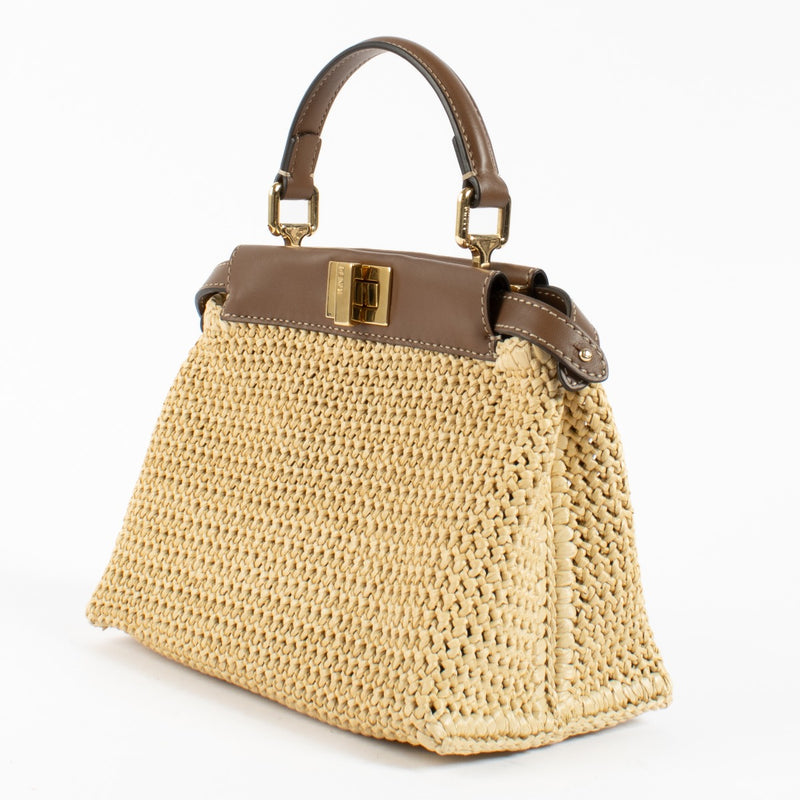 Fendi Raffia Peekaboo Mini Bag
