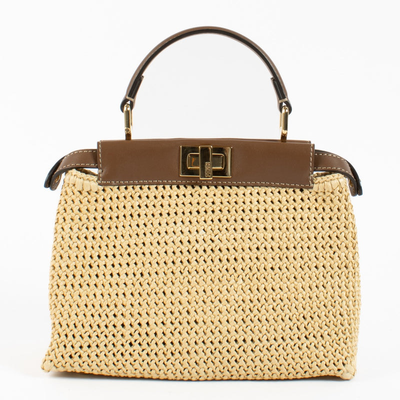 Fendi Raffia Peekaboo Mini Bag