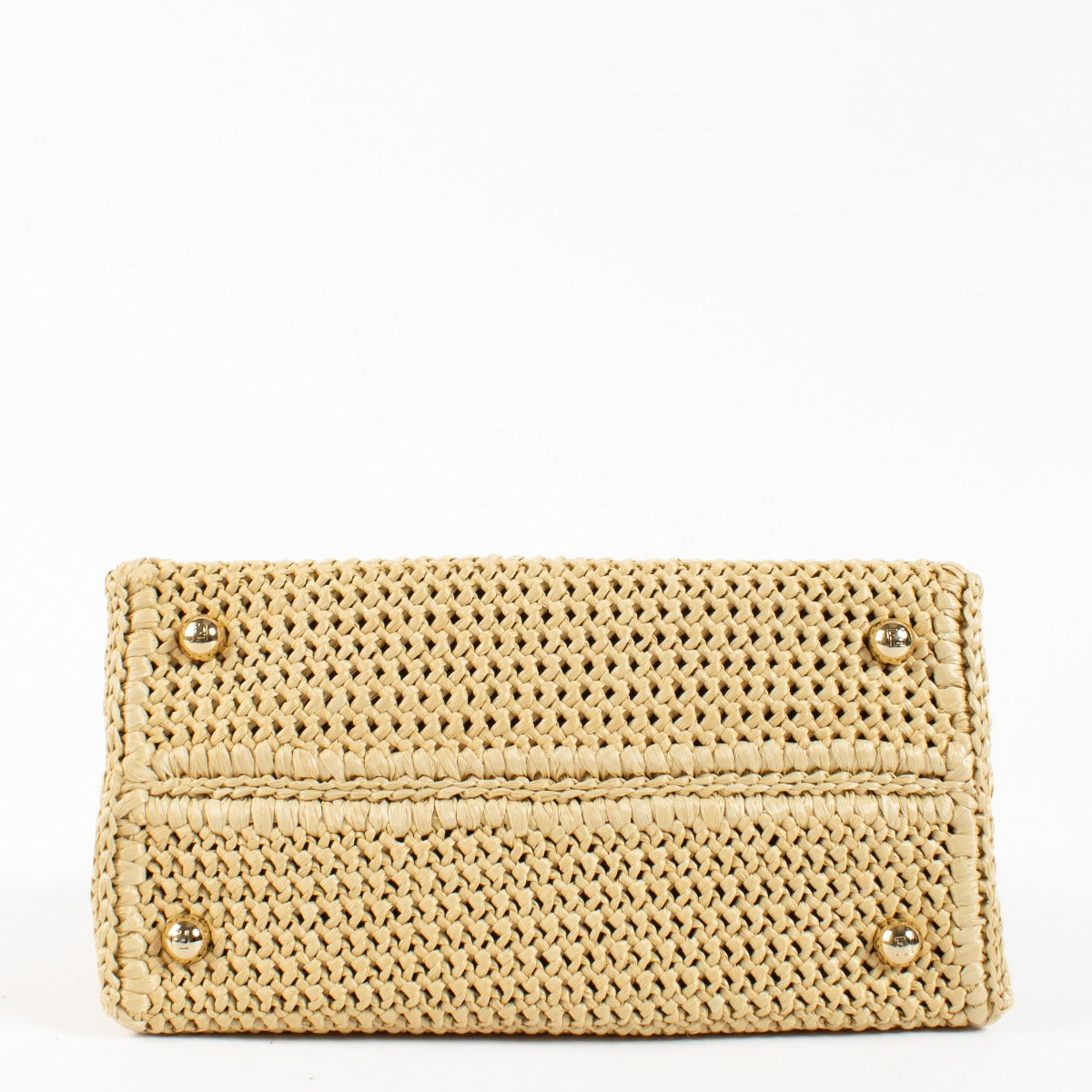Fendi Raffia Peekaboo Mini Bag