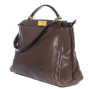 Fendi Peekaboo Brown Large Bag + Strap