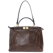 Fendi Peekaboo Brown Large Bag + Strap
