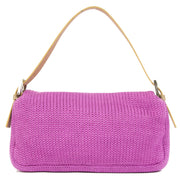 Fendi Fuchsia Knitted Baguette Bag