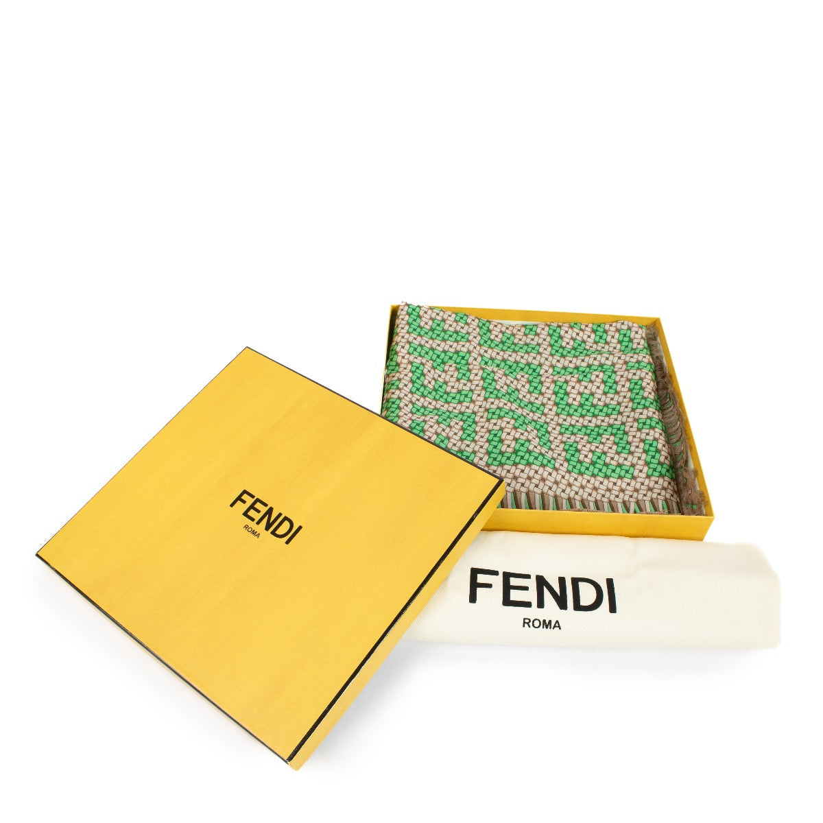 shop 100% authentic second hand Fendi Edamame Woven Fabric Shawl on Labellov.com