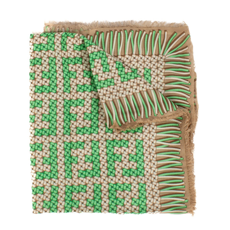 shop 100% authentic second hand Fendi Edamame Woven Fabric Shawl on Labellov.com