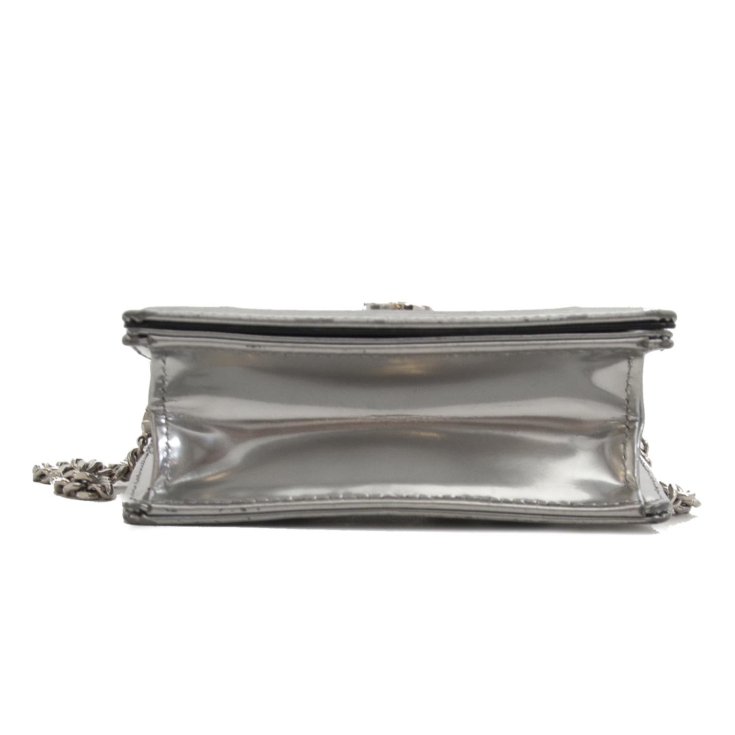 Authentique seconde main vintage Dior Diorama Mini Silver Bag achète en ligne webshop LabelLOV