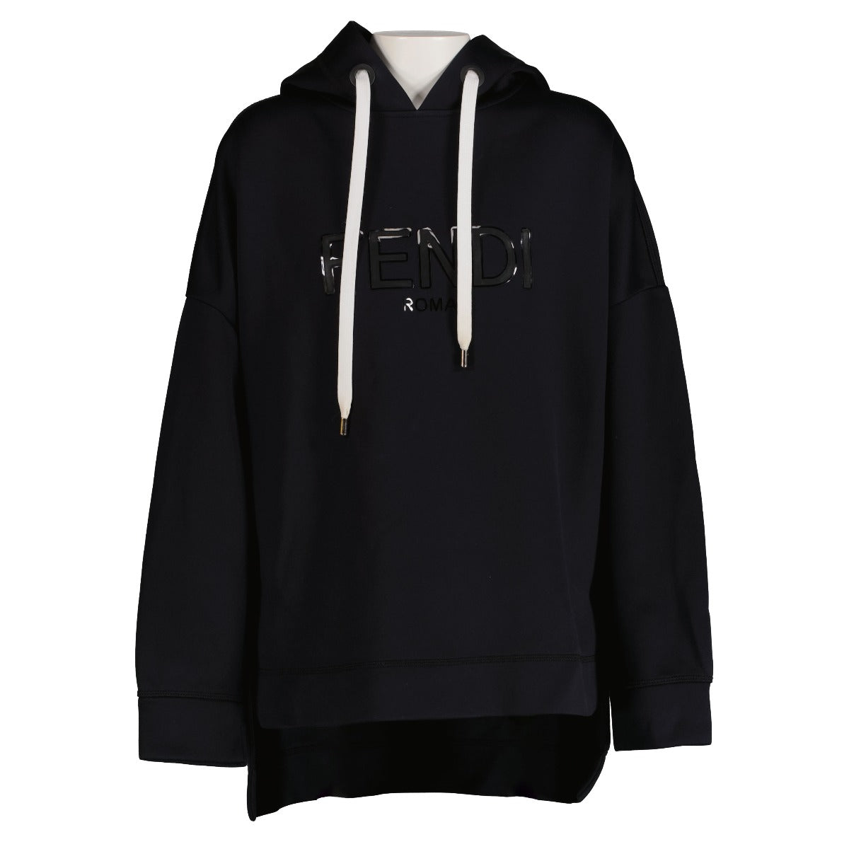 Fendi Black Logo Oversized Hoodie