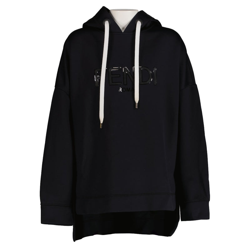 Fendi Black Logo Oversized Hoodie