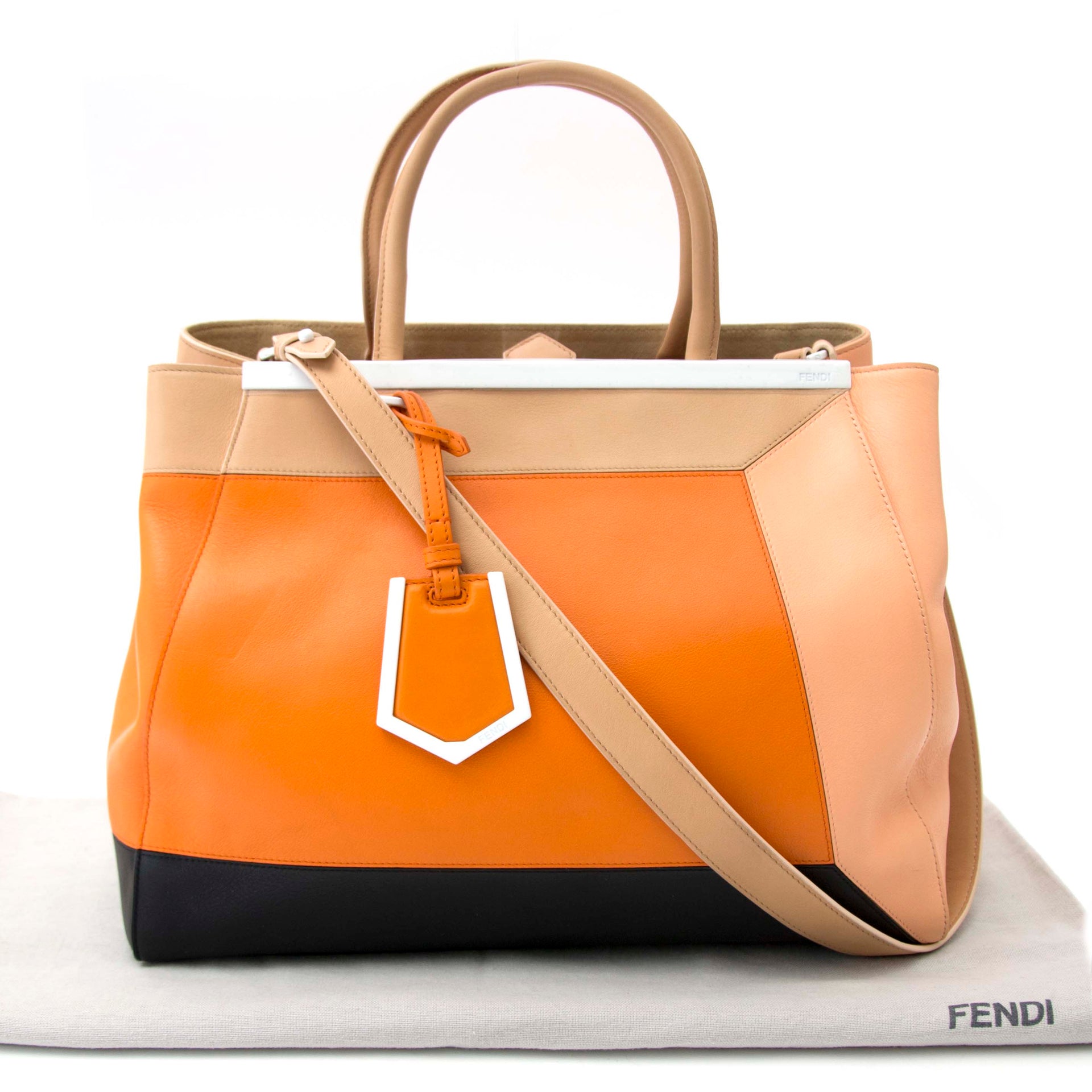 Fendi 2Jours Medium Colorblock Tote for sale online at the best price