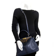 Fendi Blue Regular Peekaboo Bag now for sale at labellov vintage fashion webshop belgium