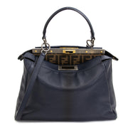 Fendi Blue Regular Peekaboo Bag now for sale at labellov vintage fashion webshop belgium