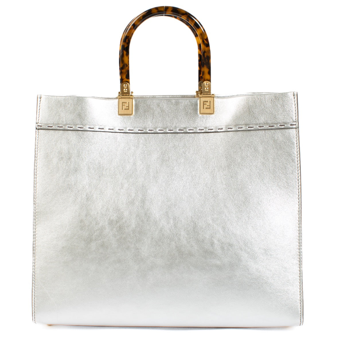 Authentic second hand Fendi Silver Sunshine Medium Bag on Labellov.com