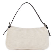 Fendi Ivory Knitted Baguette Bag