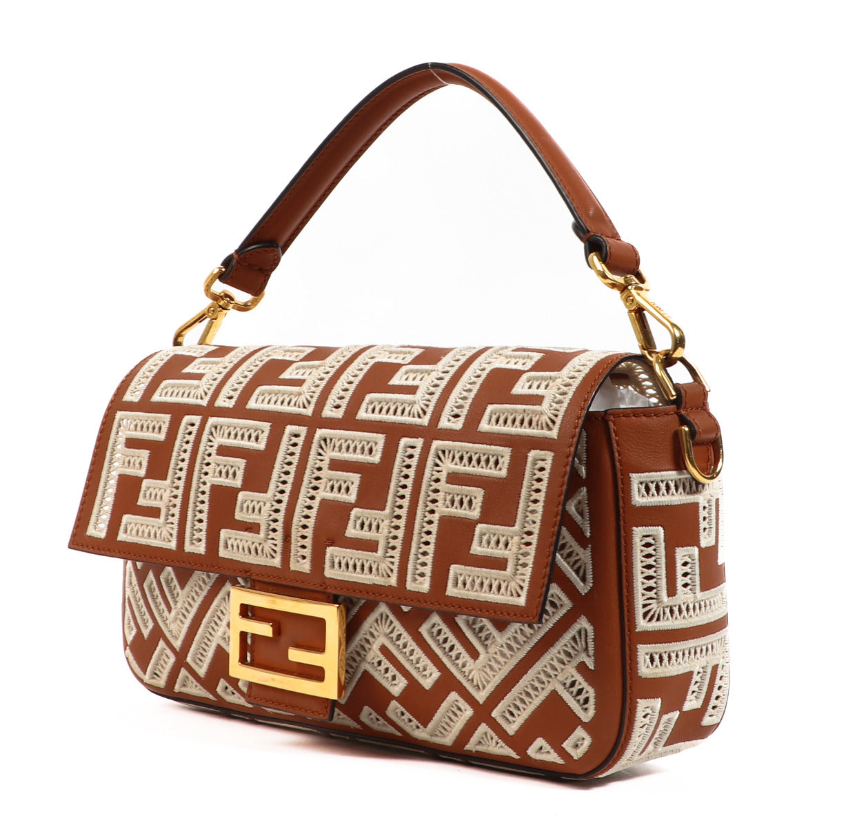 Fendi Brown Baguette FF Shoulder Bag pour le meilleur prix chez Labellov a Anvers