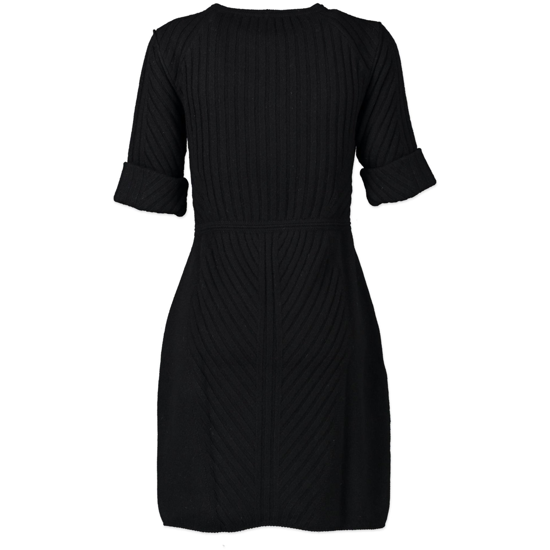 Fendi Cashmere Black Dress - size 38 - for sale online at Labellov