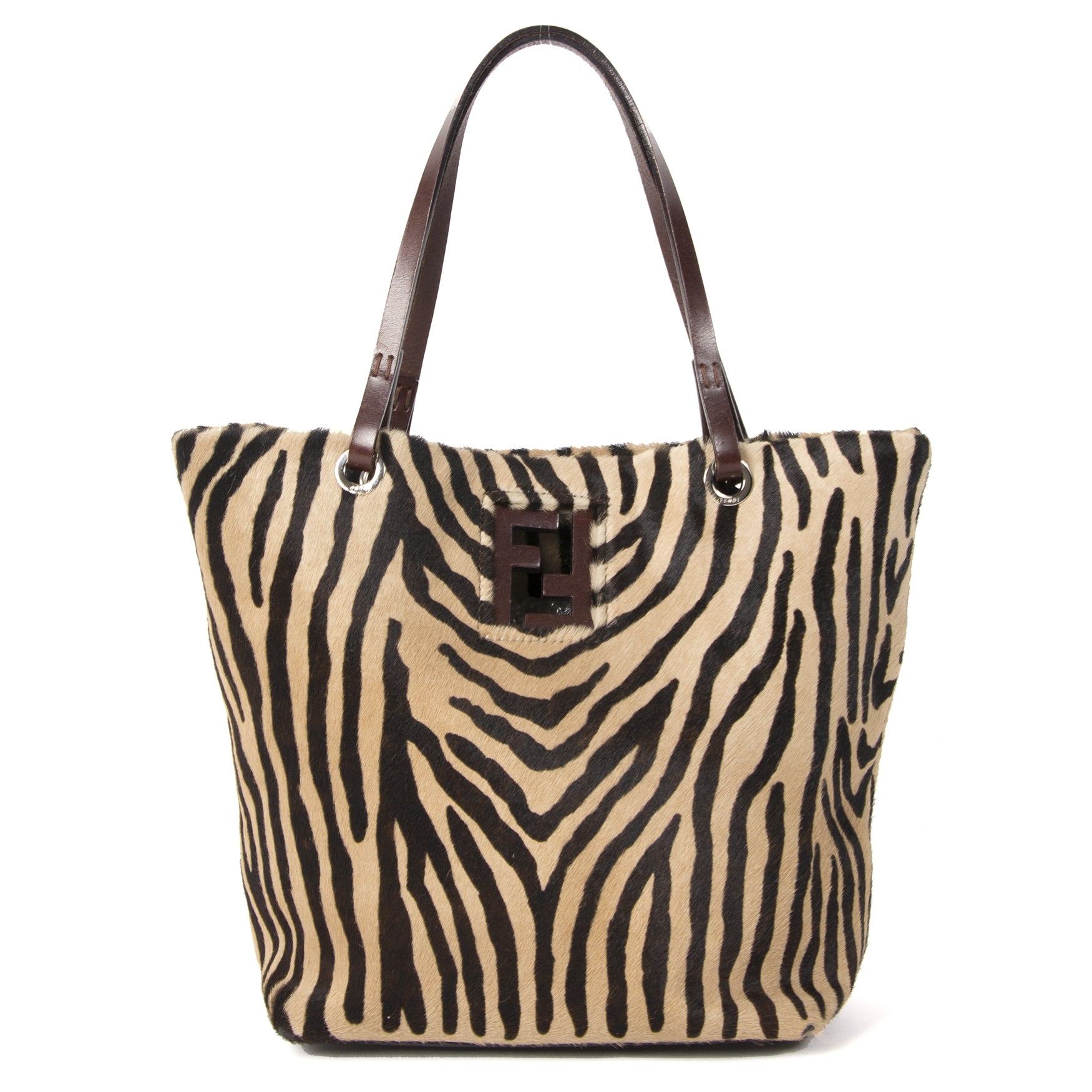 Fendi Zebra Hair Shoulder Bag for the best price at Labellov