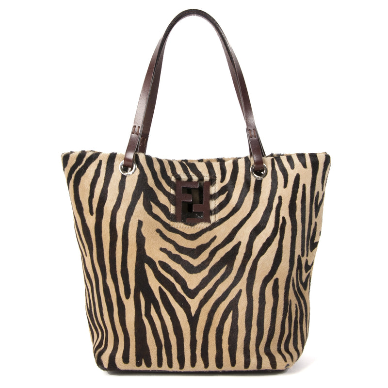 Fendi Zebra Hair Shoulder Bag for the best price at Labellov