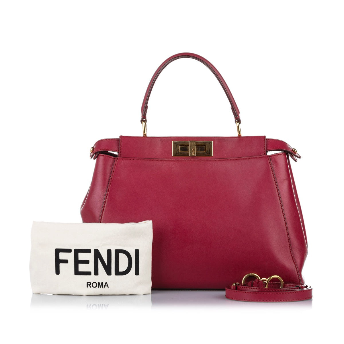 Fendi Limited Raspberry Peekaboo Schoudertas