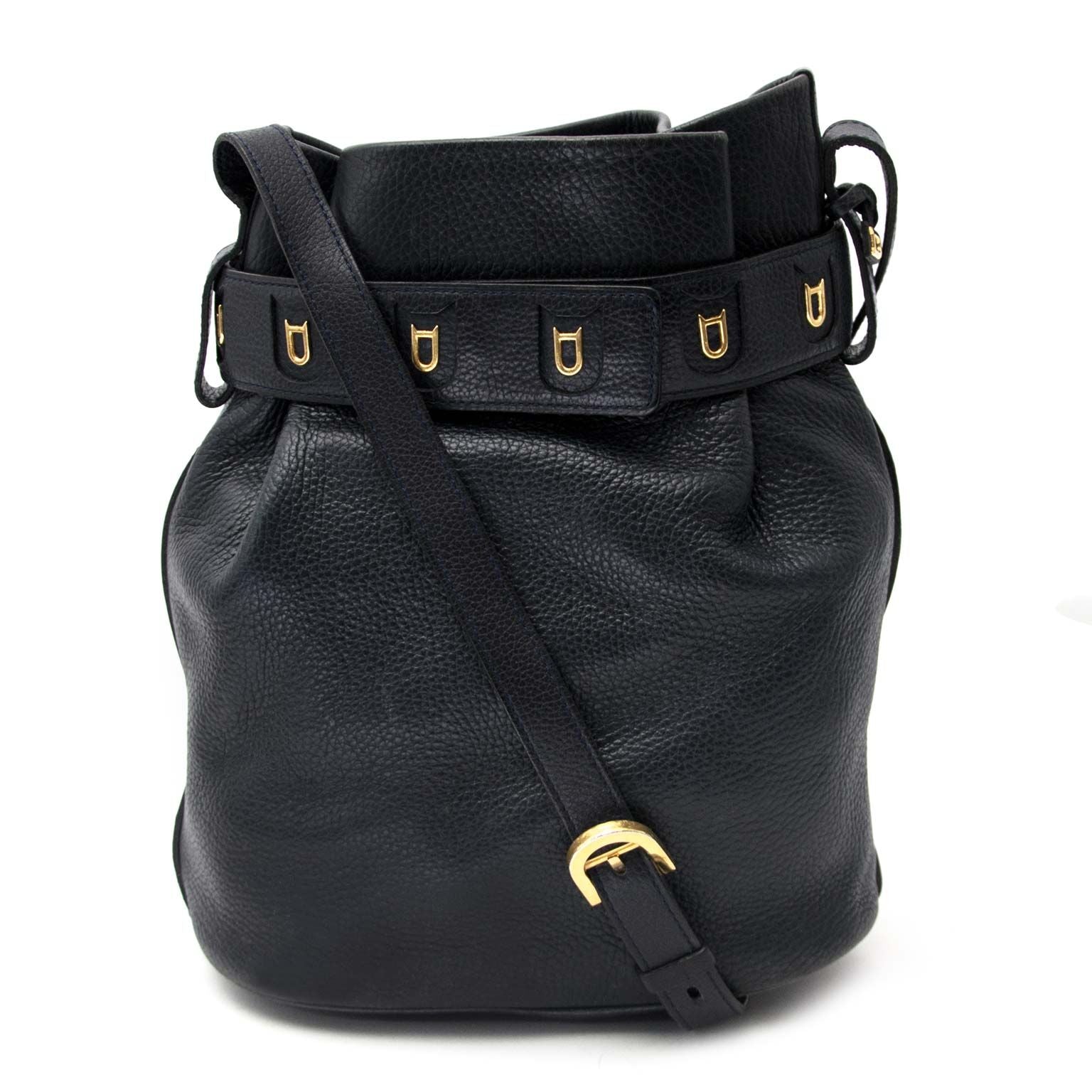 tweedehands Delvaux bucket tas