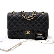 koop veilig online aan de beste prijs Chanel Black Jumbo Classic Flap Bag