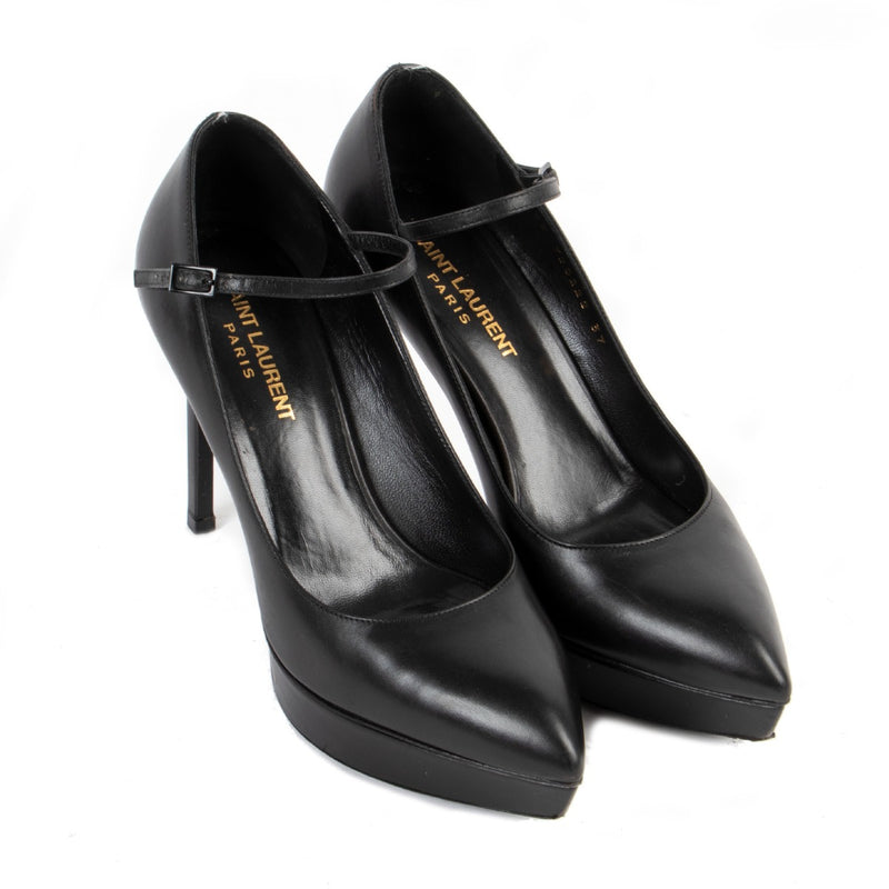 saint laurent Leather Classic Janis 105 Mary Jane Pump Black