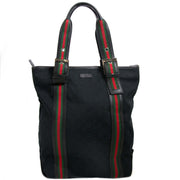 Gucci Black Monogram Fabric Webb Shopper Tote