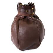 Delvaux Brown Leather Ecole Bucket Bag now for sale at labellov vintage fashion webshop belgium