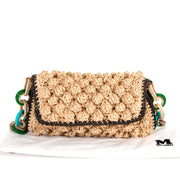M Missoni Woven Raffia Shoulder Bag