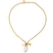 Buy and sell your preloved designer items such as Louis Vuitton Gold-Toned Damier Pearl Drop Necklace